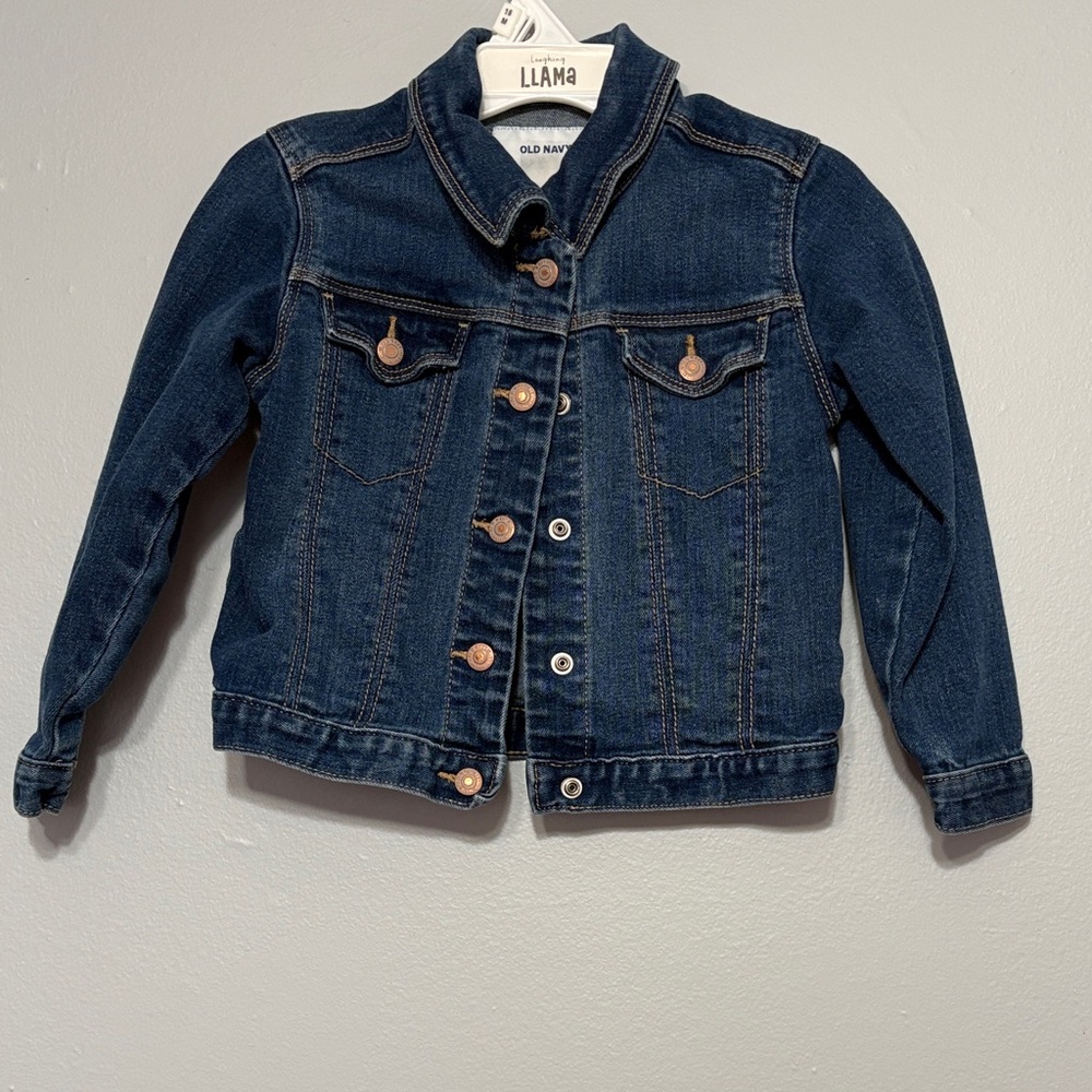 Old Navy girls Dark Denim Jacket - Navy